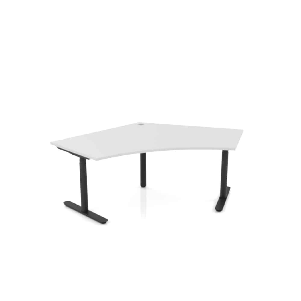 AWB Fit-Desk - Round Leg -120 Degree Electric Height Adjustable Workstation
