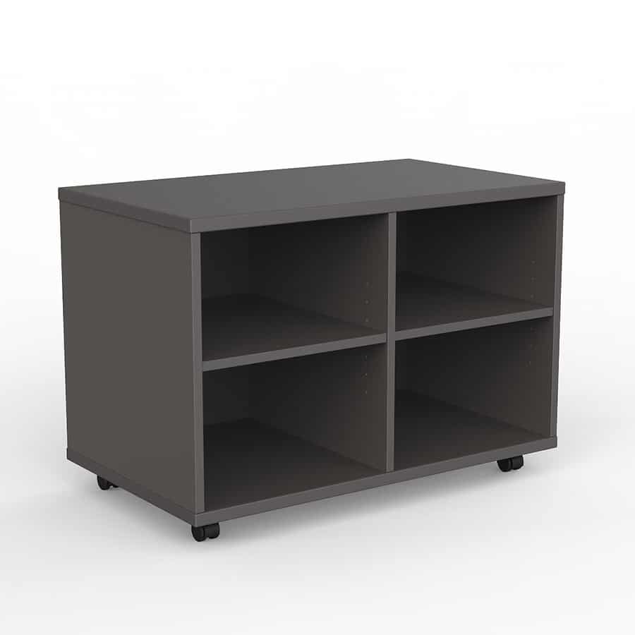 Network Mobile Bookcase Caddy Unit - Melamine