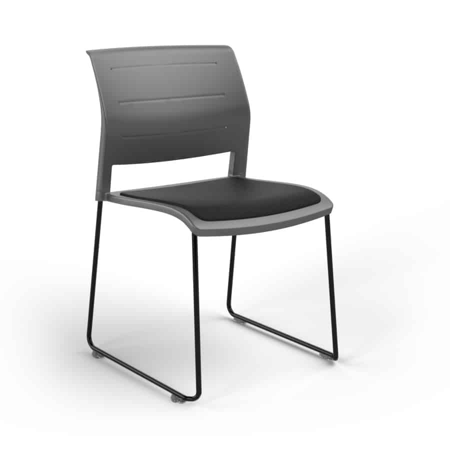 Breakout Stacking Chair - Sled Base with Upholstery