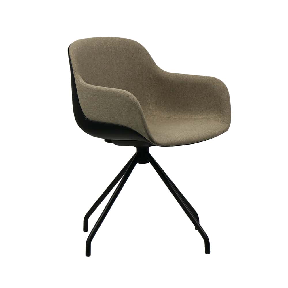 Venice YD Tub Chair with Armrest – Inner Upholstered – Outer Plastic Shell