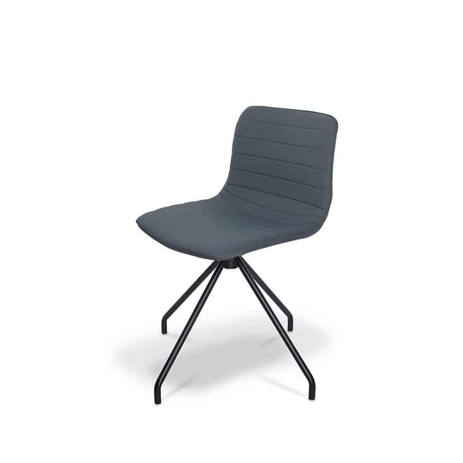 Move Office Chair – Fixed Glide – Black Frame on Castors – Charcoal Fabric